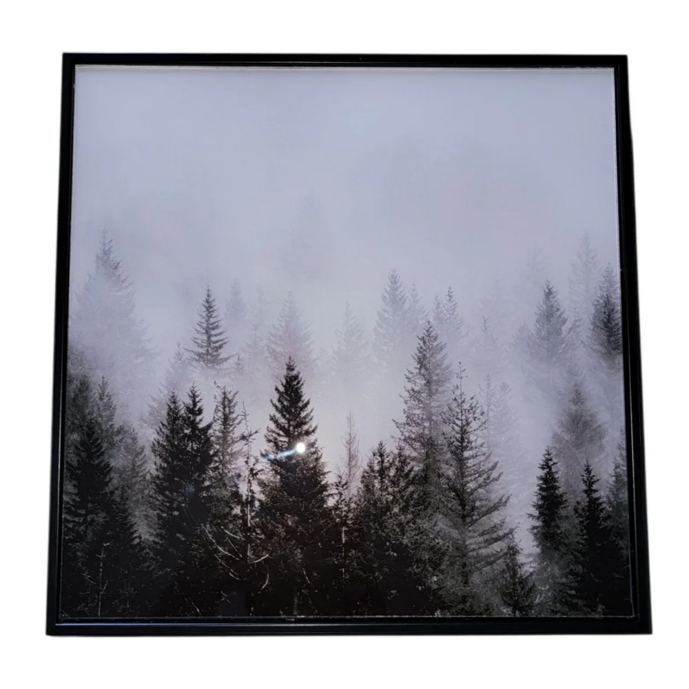 (D) Black/White Crystal Glass Wall Decor - Picture 2 of 5